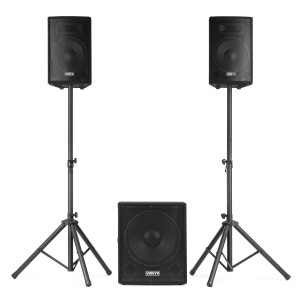 Vonyx VX1015BT Equipo de Sonido con Subwoofer 15" 2 Satélites 10"  1000 Watts