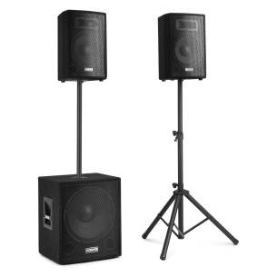 Vonyx VX1015BT Equipo de Sonido con Subwoofer 15" 2 Satélites 10"  1000 Watts 2