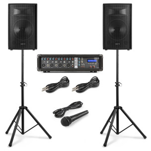 Vonyx VX210 Equipo Sonido Completo 2 Altavoces de 10" 800 Watts 2