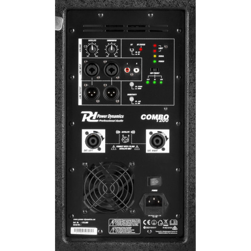 Power Dynamics PD COMBO 1200 Sistema de Sonido 1 Subwoofer 12"  2 Satélites 6,5" Amplificación Clase D