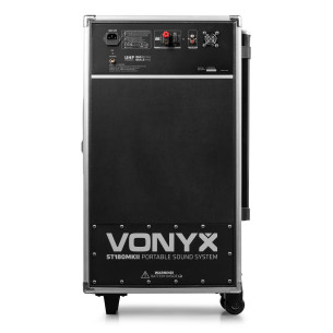 Vonyx ST180 Sistema Portatil 12'' con CD/MP3/SD/BT + 2 Micros Inalámbricos 2