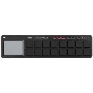 Controlador Korg Nanopad 2 Black USB con 12 pads sensibles.