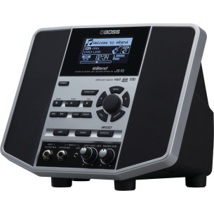 Sistema de sonido 2.1 Boss JS-10 con subwoofer integrado que proporciona un amplio rango de sonido con un potente bajo. 2