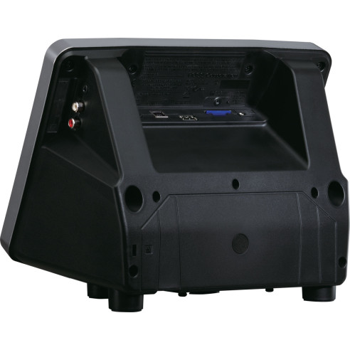 Sistema de sonido 2.1 Boss JS-10 con subwoofer integrado que proporciona un amplio rango de sonido con un potente bajo.
