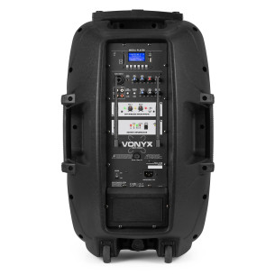 Vonyx VERVE 38 Sistema Sonido Portátil 12" MP3/SD/BT/  2 Micros Inalámbricos de Mano 2
