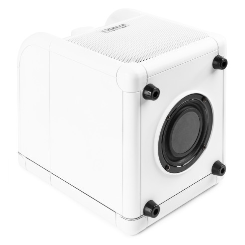 Vonyx SBS50W BT Bafle Karaoke blanco con bola LED