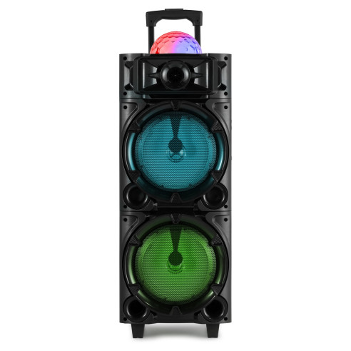 Fenton LIVE290 Equipo Sonido i Luces  para Karaoke con Batería ,BT/MP3/SD, y 2 Micros