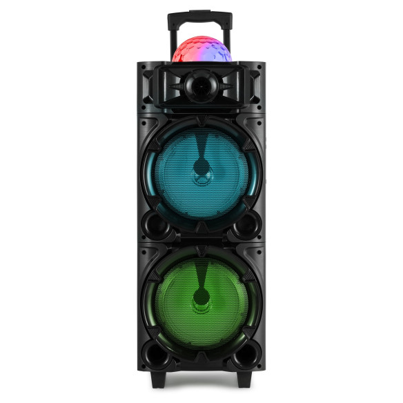 Fenton LIVE290 Equipo Sonido i Luces  para Karaoke con Batería ,BT/MP3/SD, y 2 Micros