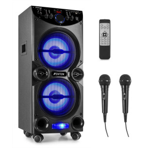 Fentom LIVE2104 Karaoke Station sobre ruedas 2x 10”