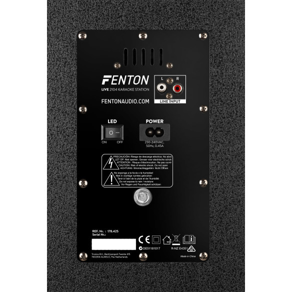 Fentom LIVE2104 Karaoke Station sobre ruedas 2x 10”