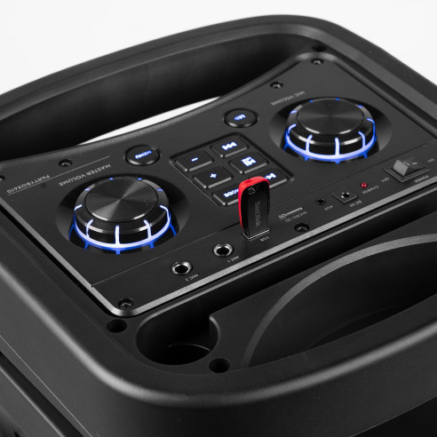 Fenton TRACK 610 Altavoz para fiestas con Bluetooth ,Micrófono y Luces Led