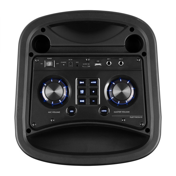 Fenton TRACK 610 Altavoz para fiestas con Bluetooth ,Micrófono y Luces Led