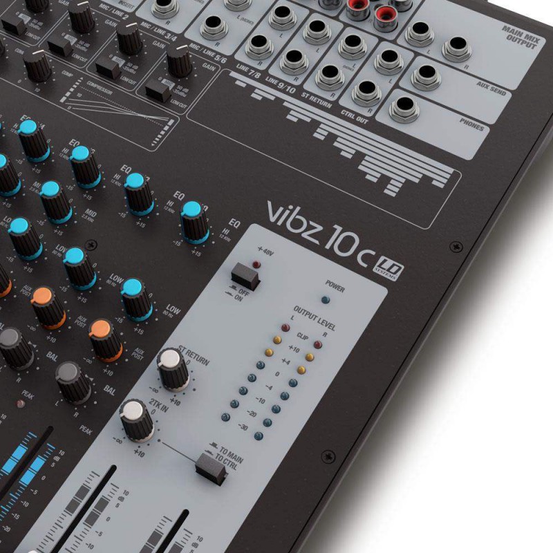 LD Systems VIBZ 10 C Mesa de mezclas de 10 canales con compresor