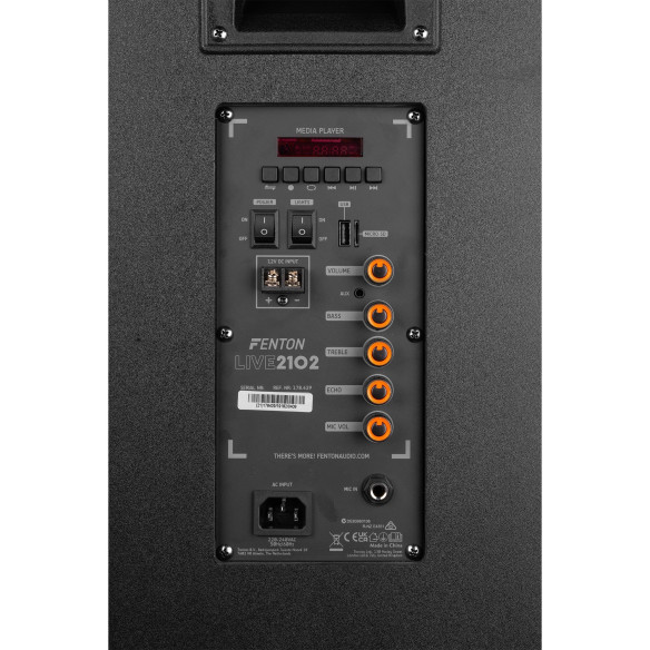 Fenton LIVE2102 Altavoz para fiestas con BT/MP/SD , Micro y Luces Led