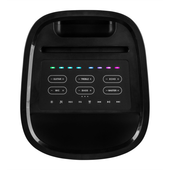 Fenton PULSE 160 Altavoz para fiestas con BT/MP3/SD Micrófono Inalámbrico, Batería y Luces Led