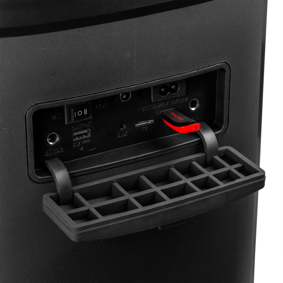 Fenton PULSE 160 Altavoz para fiestas con BT/MP3/SD Micrófono Inalámbrico, Batería y Luces Led