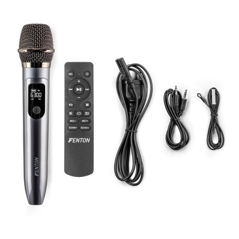 Fenton PULSE 160 Altavoz para fiestas con BT/MP3/SD Micrófono Inalámbrico, Batería y Luces Led