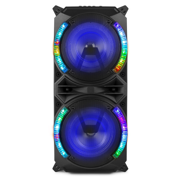 Fenton LIVE280 Altavoz para Karaoke con 2 micrófonos BT/MP·/SD, y Luces Led