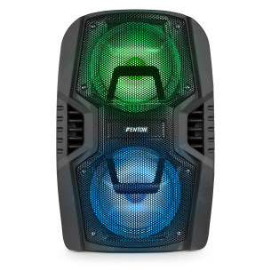 Fenton FT208LED Sistema Sonido Portátil a Batería con Bluetooth y Micrófono. 2x8" 2