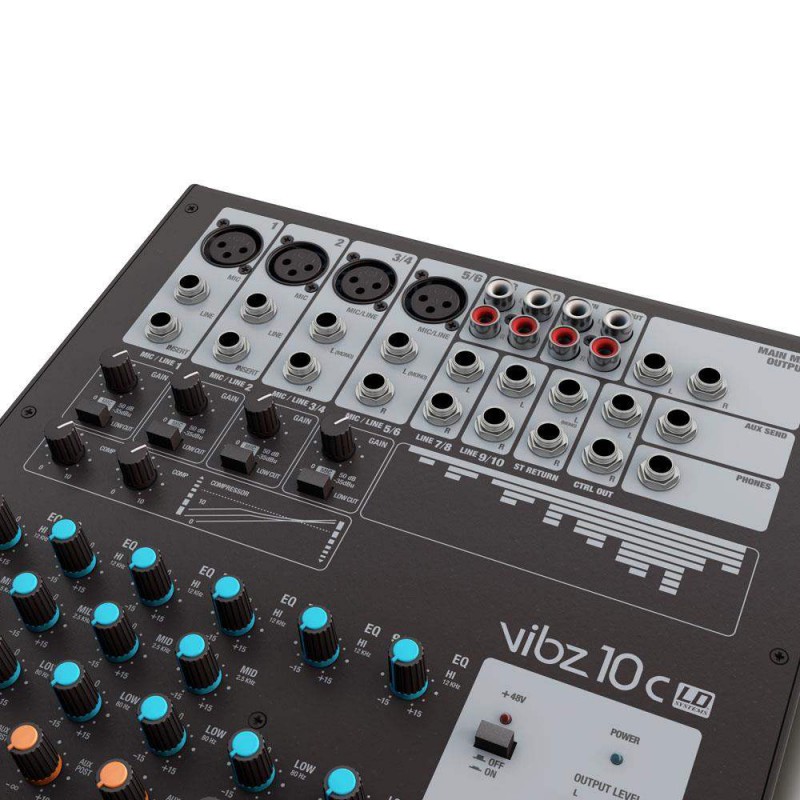 LD Systems VIBZ 10 C Mesa de mezclas de 10 canales con compresor