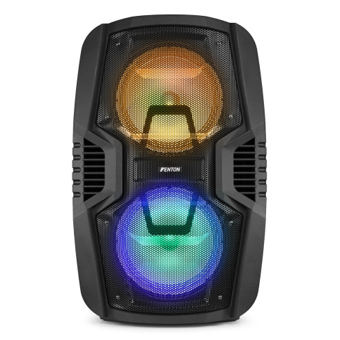 Fenton FT210LED Altavoz Portátil Trolley a batería,con Bluetooth,Micrófono y luces Led