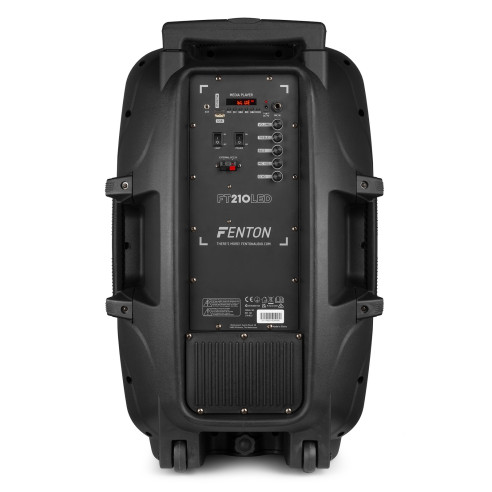 Fenton FT210LED Altavoz Portátil Trolley a batería,con Bluetooth,Micrófono y luces Led