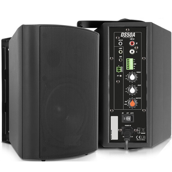 Power Dynamics DS50AB Conjunto de 2 Altavoces Activo  Pasivo con Bluetooth 100Watts