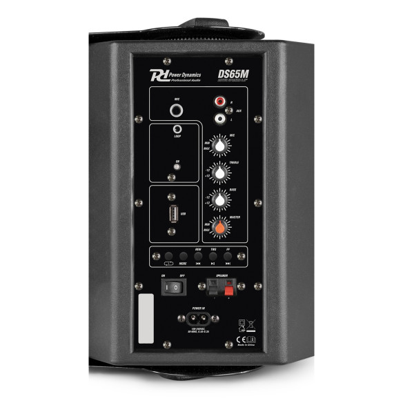 Power Dynamics DS65MB Conjunto de Altavoces Activo  Pasivo Con Bluetooth y USB 6,5"