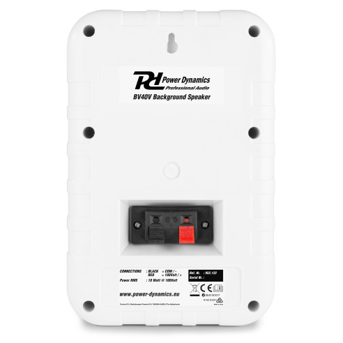 Power Dynamics BV40W Altavoces de ambiente 100V 4" Blanco