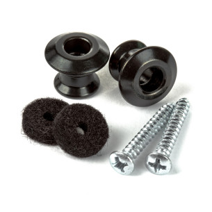 Dunlop 2PSLS-033BK Set Botones Straplok Dual Design Negro