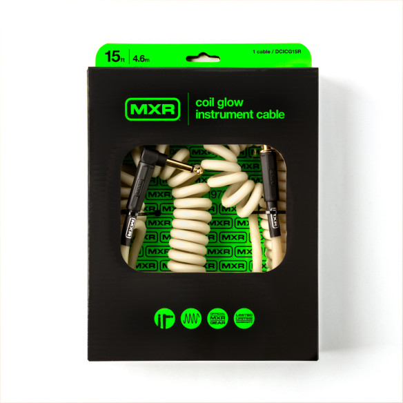 Dunlop DCICG15R Cable Jack-Jack espiral fosforescente 4,5 m