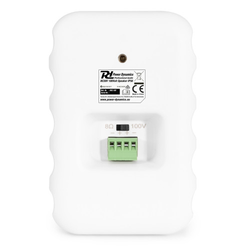 Power Dynamics BC30V Pareja de altavoces blanco IPX5 100V 3" 60W