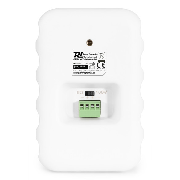 Power Dynamics BC30V Pareja de altavoces blanco IPX5 100V 3" 60W