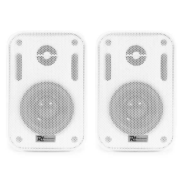 Power Dynamics BC30V Pareja de altavoces blanco IPX5 100V 3" 60W