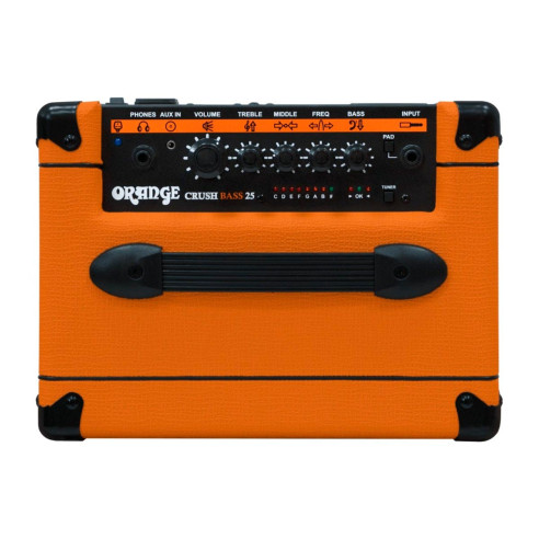 Orange Crush Bass 25, amplificador conmbo para bajo de 25 vatios, color naranja.