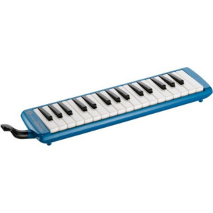 Melodica de Piano Hohner Student 32 Azul de 32 Teclas, con estuche de plástico, tubo y boquilla.