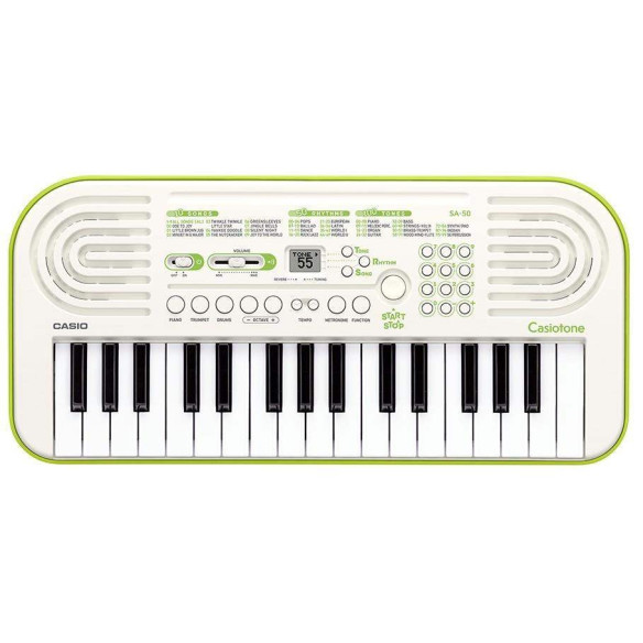 Casio SA-50 Mini Teclado 32 Teclas Blanco/Lima