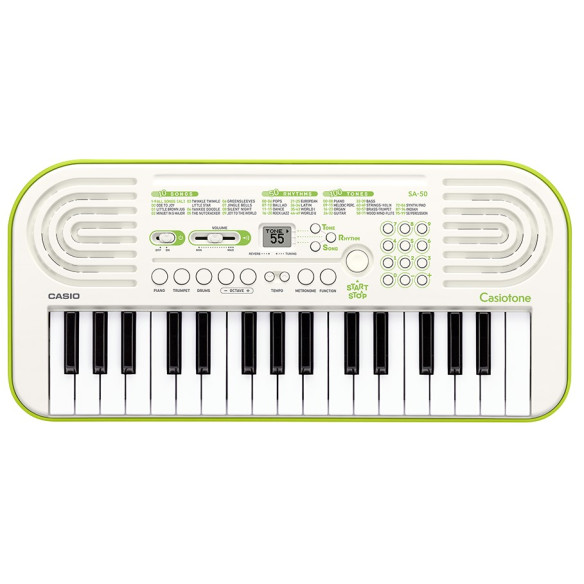 Casio SA-50 Mini Teclado 32 Teclas Blanco/Lima