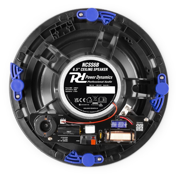 Power Dynamics NCSS8B Altavoz Techo Perfil Bajo Calidad Hifi 2 Vias 8" Negro