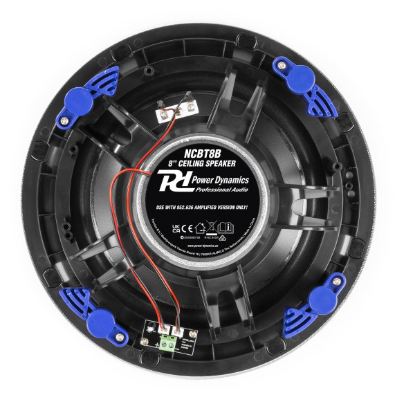 Power Dynamics  NCBT8B Conjunto Altavoces de Techo Amplificados con BT 8" Negros