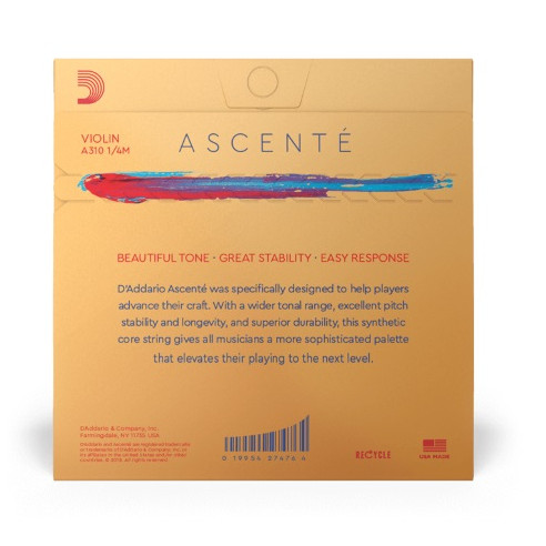 D'Addario ASCENTÉ A310 Juego Cuerdas Violin 1/4 Medium
