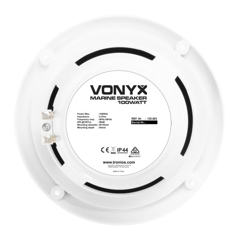 Power Dynamics MSV65 Conjunto de Altavoces Marinos IP44  6,5"  8 Ohm.