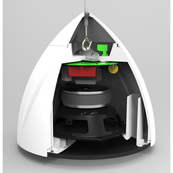 Power Dynamics PDS40B Altavoz Colgante Linea 100V  5,25"  Negro