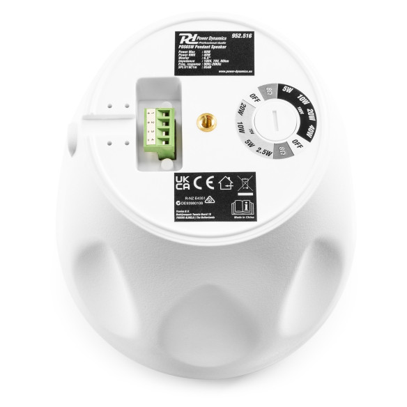 Power Dynamics PDS65W Altavoz Colgante y Pared Linea 100V 6,5" Blanco