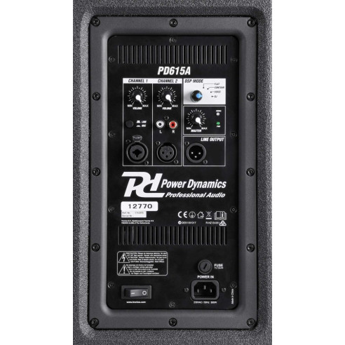 Power Dynamics PD615A Altavoz Activo 15'' Bi-Amplificado