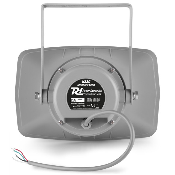 Power Dynamics HS30 Altavoz exponencial bocina 30W 100V - IPX6