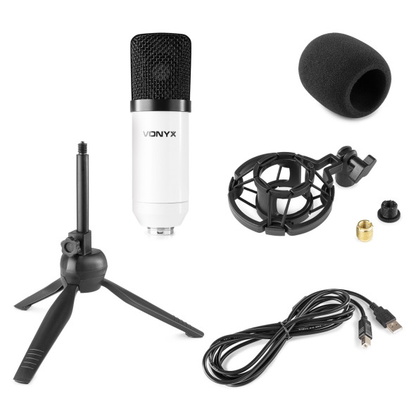 Vonyx CM300W Micrófono de estudio USB Blanco Vonyx CM300W Micrófono de estudio USB Blanco