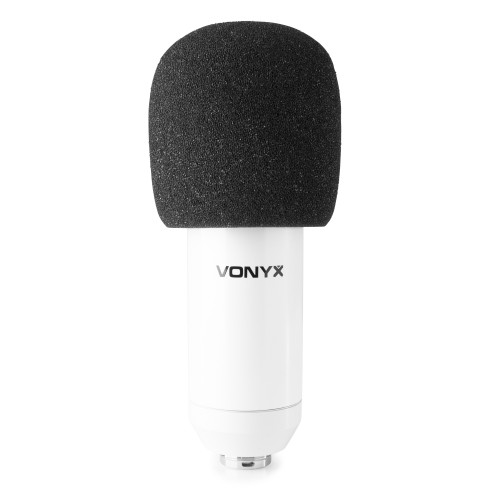 Vonyx CM300W Micrófono de estudio USB Blanco