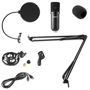 Vonyx CMS300B Micrófono de estudio Set USB Negro 2