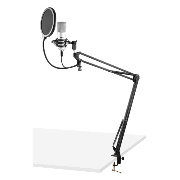 Vonyx CMS300S Micrófono de estudio Set USB Plata Vonyx CMS300S Micrófono de estudio Set USB Plata